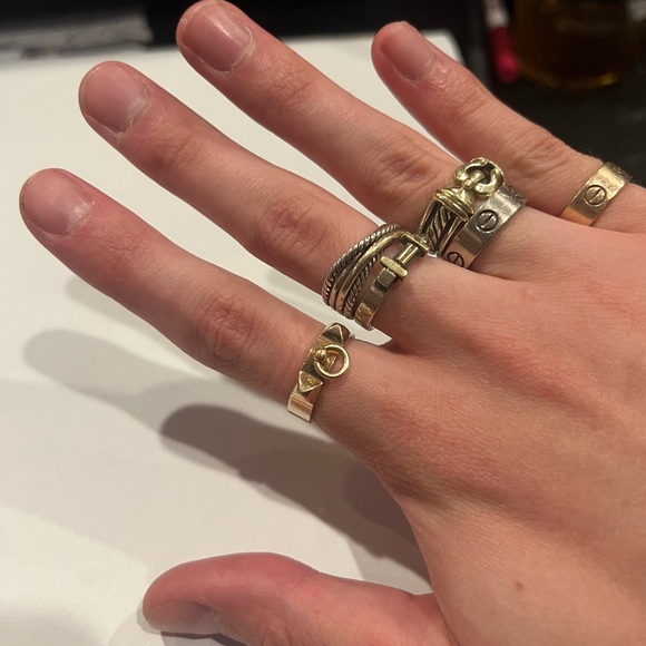 Hermes Rose Gold Collier De Chain ring Size 54 - Picture 4 of 9